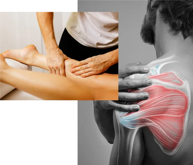 sports injury leg and shoulder massage